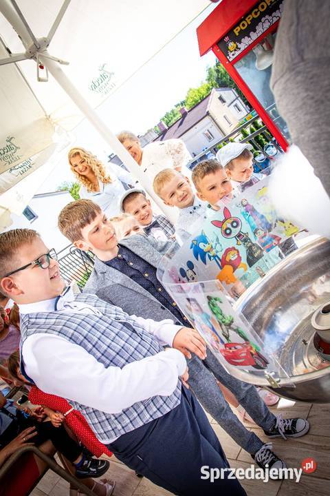Wata cukrowa Popcorn z obsługą na event wynajem wielkopolskie Poznań obsługa imprez