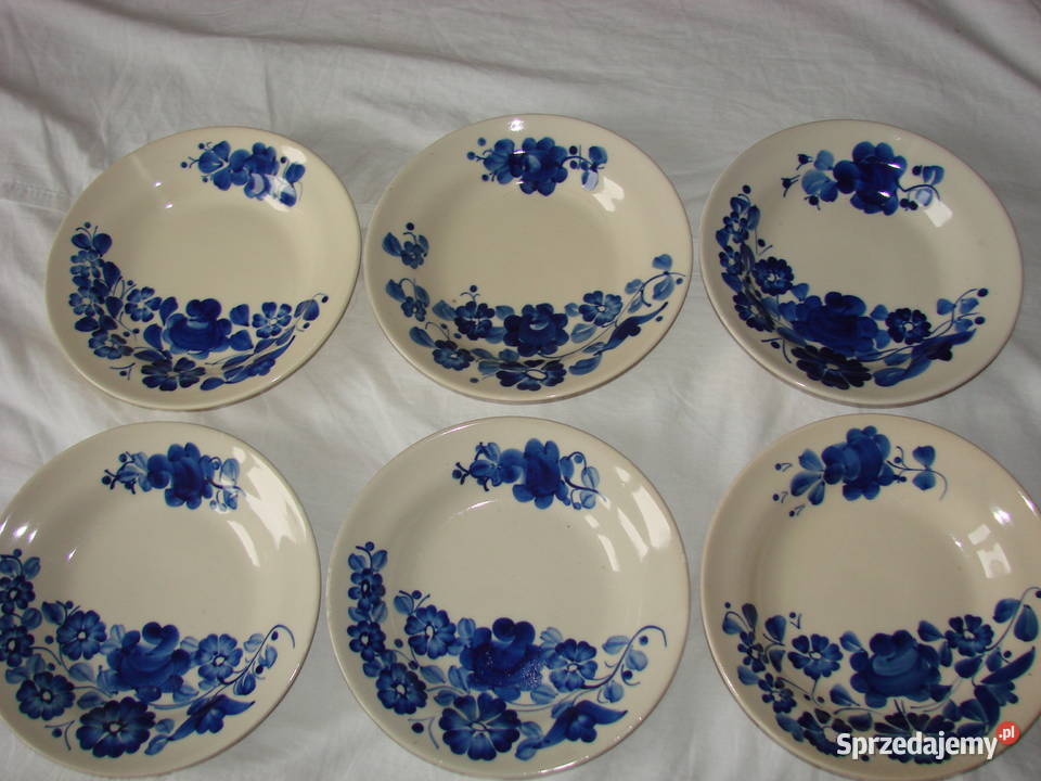 Włocławek fajansowy talerz obiadowy PRL pomorskie Pruszcz Gdański