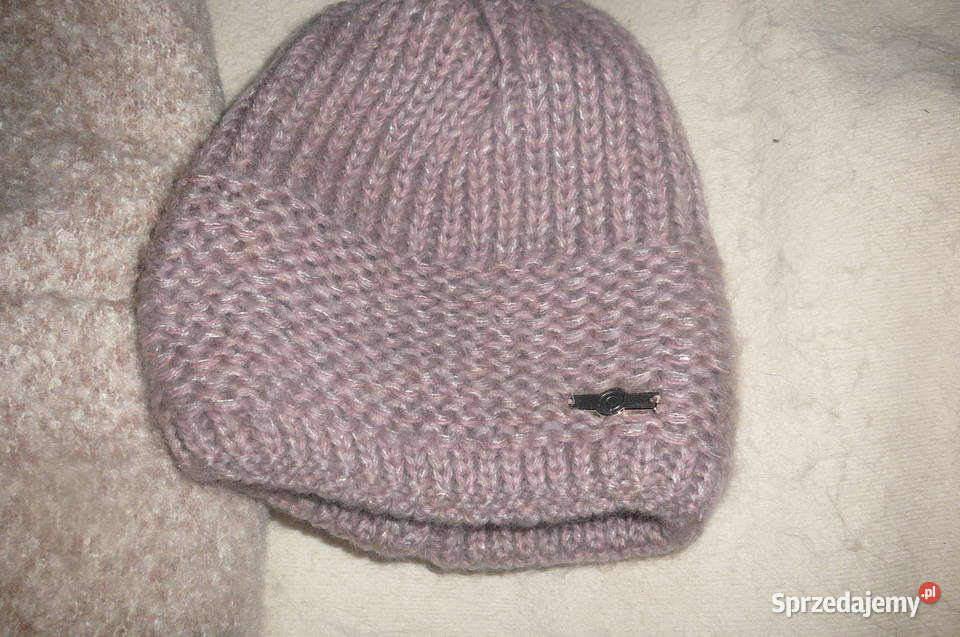 Czapka jasna pudrowy róż produkt polski Nowa Dla kobiet Wrocław