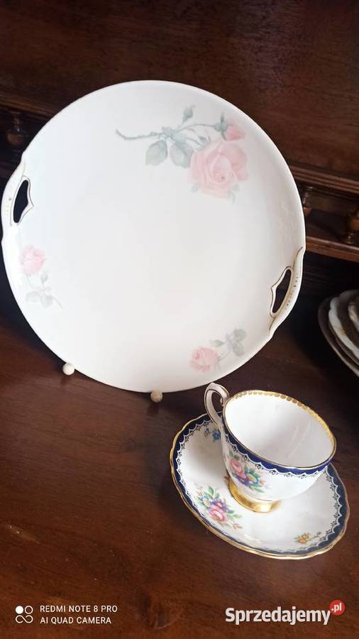 Patera KPM Okrągła Z różami 19041927 r Porcelana i szkło Gdańsk