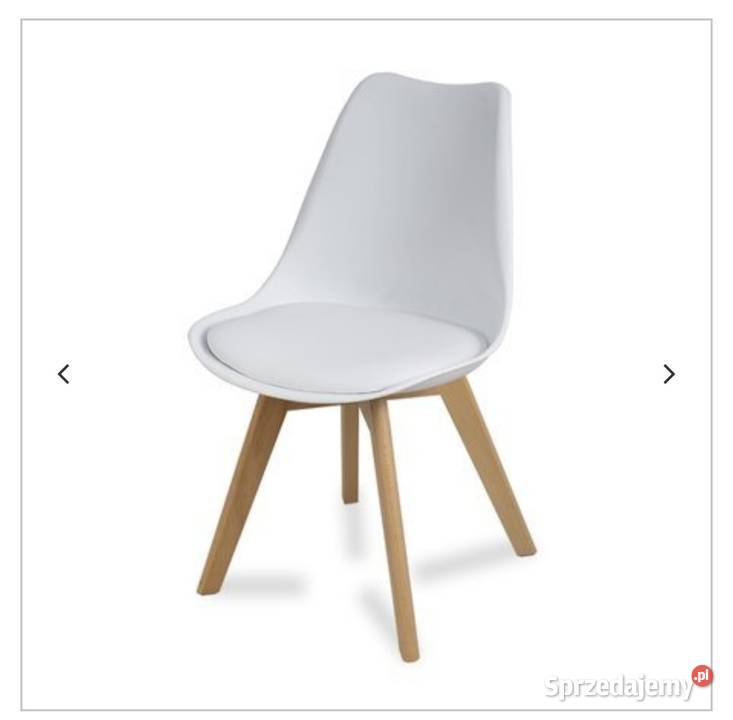 Białe krzesło z poduszką designerskie Darmowa dostawa