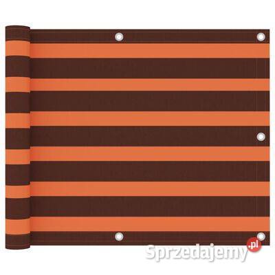 vidaXL Parawan balkonowy pomarańcz i brąz 75x300