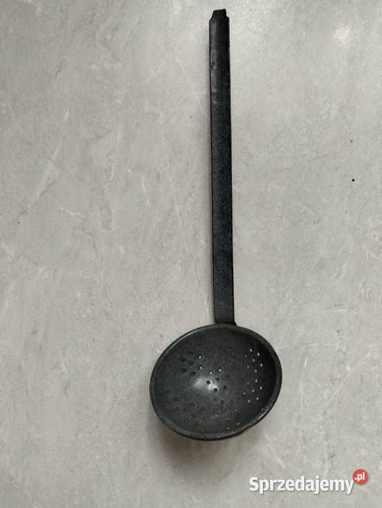 Antyczna chochla emalia durszlak vintage PRL podkarpackie Miejsce Piastowe