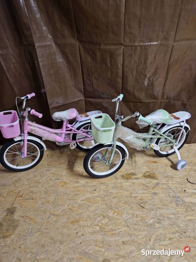 Rowerek 16 Różowy i zielony Yibeiq soprt 4 lata Rowerki wielkopolskie