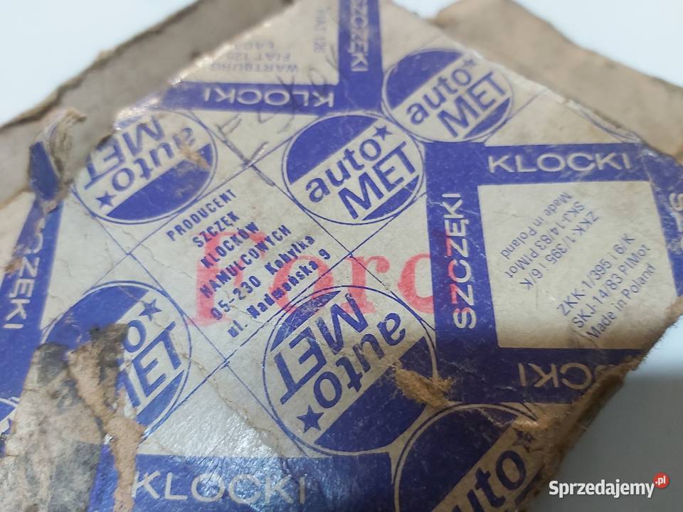Klocki hamulcowe ford eskort Układ hamulcowy Bliżyn