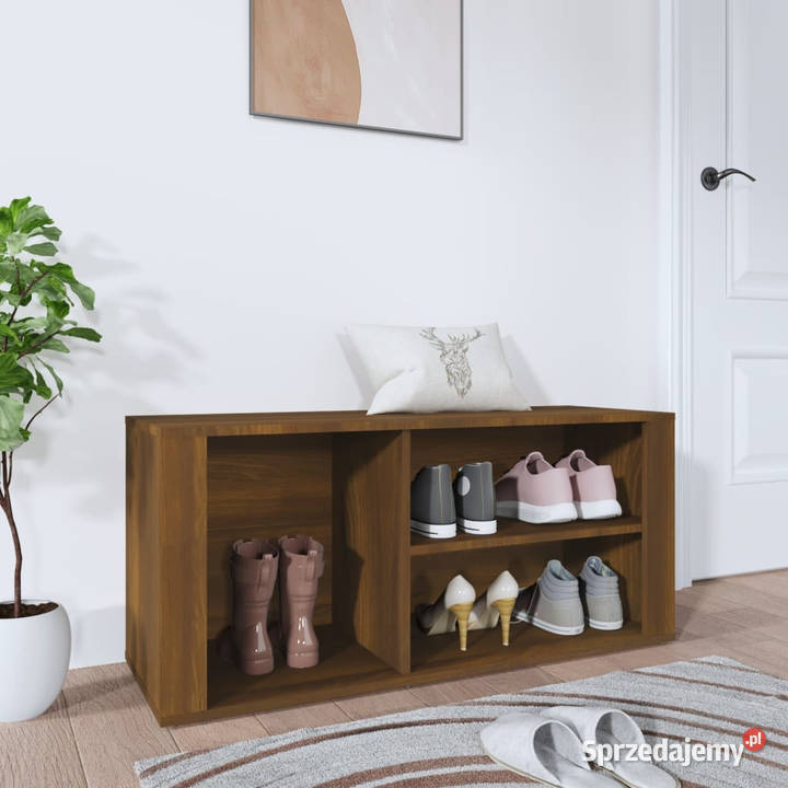 Półka na buty brązowy dąb 100x35x45 WM816927