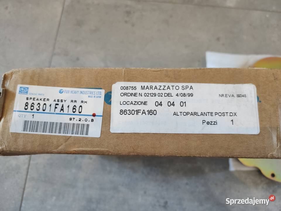 Subaru Impreza GT gc8 głośnik tylny półka Prawy osobowe Wyposażenie wnętrza Kraśnik