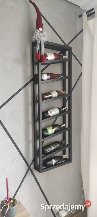 Regał wiszący na wino rękodzieło Loft 6 win Świętochłowice sprzedam
