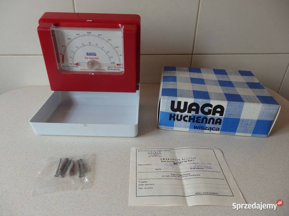 Vintage Zabytkowa wisząca Waga Kuchenna z czasów Rzeszów