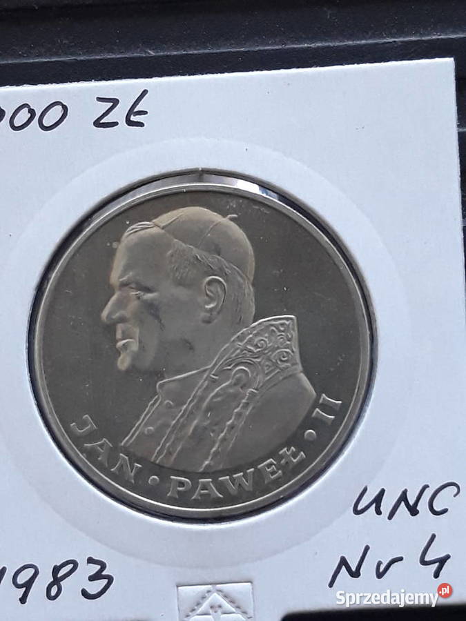 1000 Papież Jan Paweł II 1983 r 4 UNC Konin