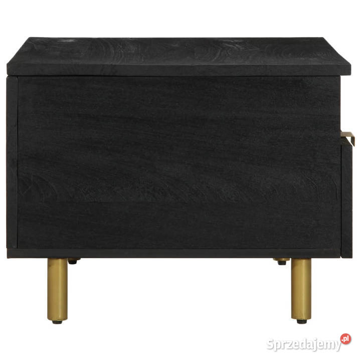Stolik kawowy czarny 80x54x40 materiał Warszawa