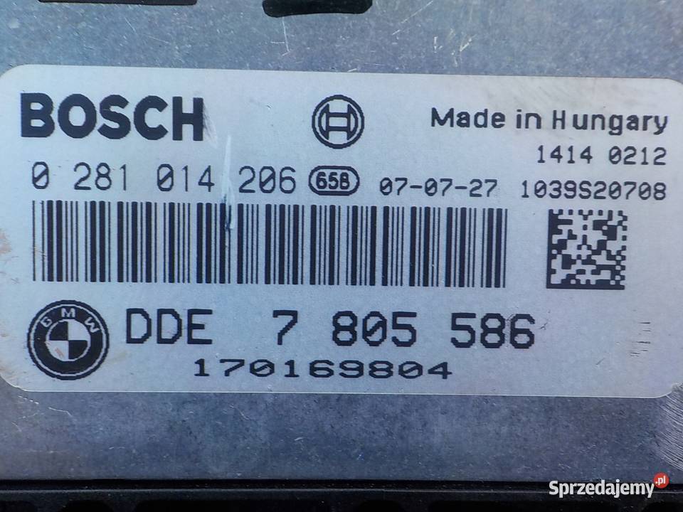 BMW 3 E92 30 D AUT 07r COUPE 2D sterownik osobowe Czujniki i sterowniki