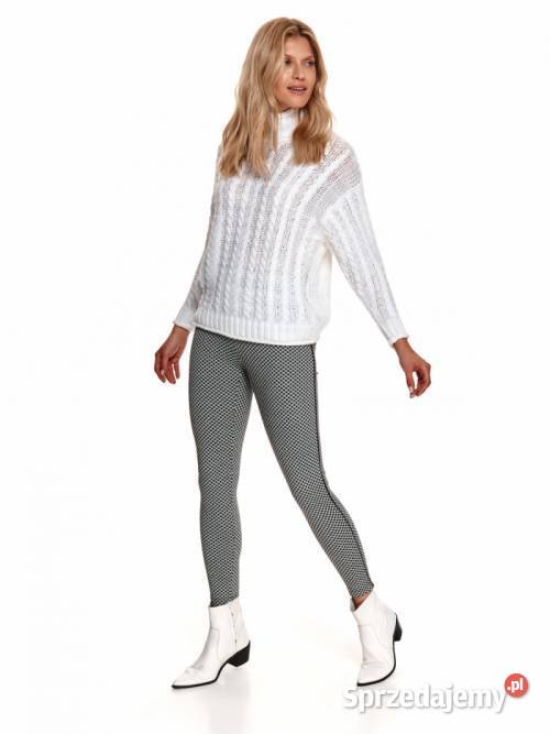 spodnielegginsy pepitka Top Secret biały małopolskie Olkusz