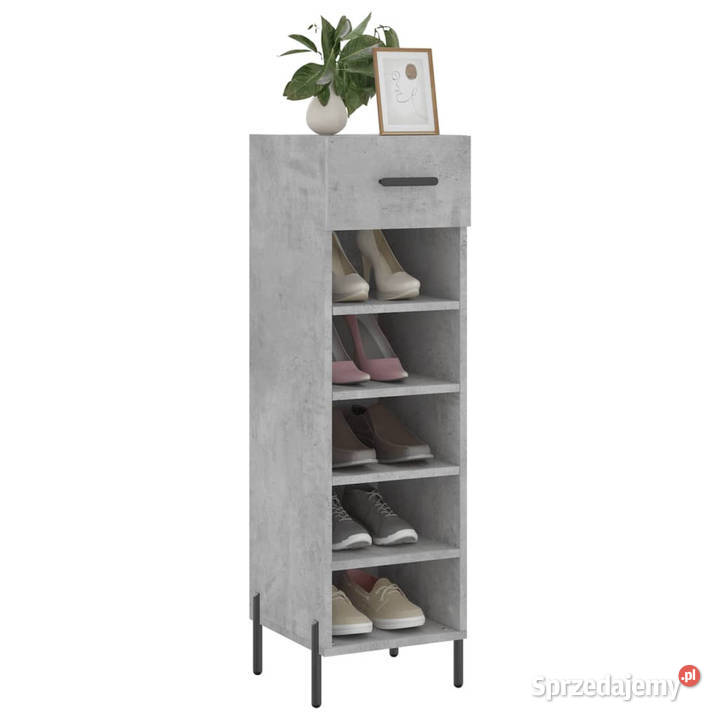 Szafka na buty szarość betonu 30x35x105 WM829688 Warszawa sprzedam
