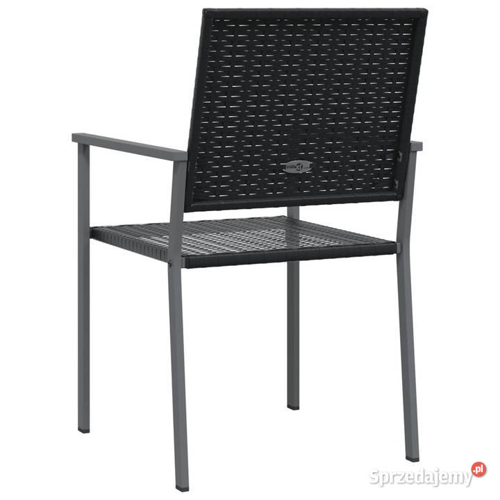 Krzesła ogrodowe 6 czarne 54x625x89 polirattan mazowieckie Warszawa