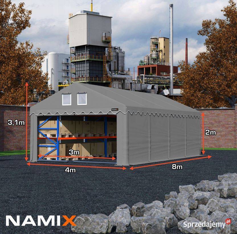 Namiot ROYAL 4x8 magazynowy wiata garaż Jabłonna