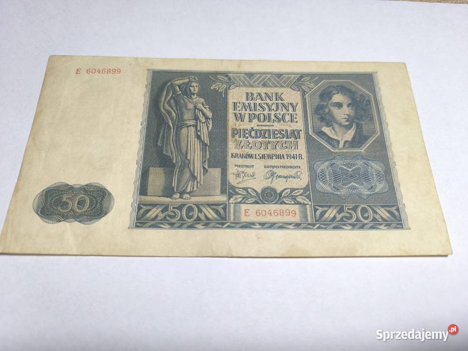 Banknot 50 1941 seria E mazowieckie Otwock