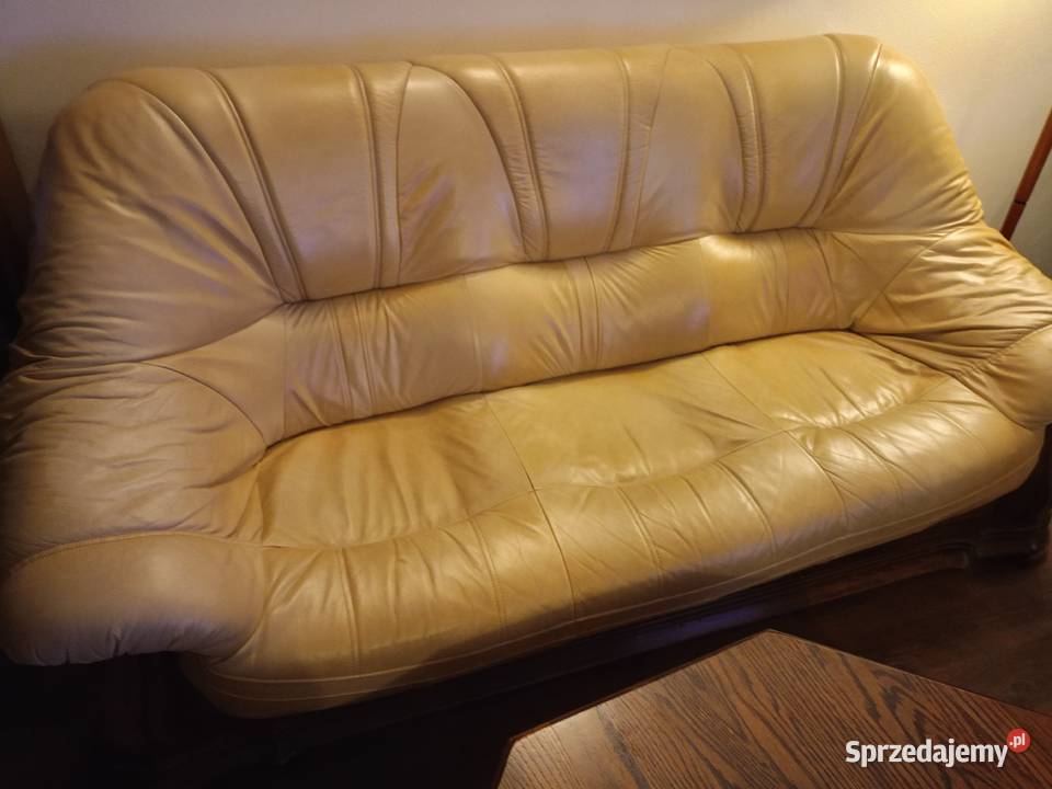 Wypoczynek Skórzany 3 2 1 funkcja spania Zamość