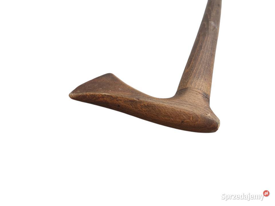 Stara drewniana laska ręcznie rzeźbiona Cieszyn