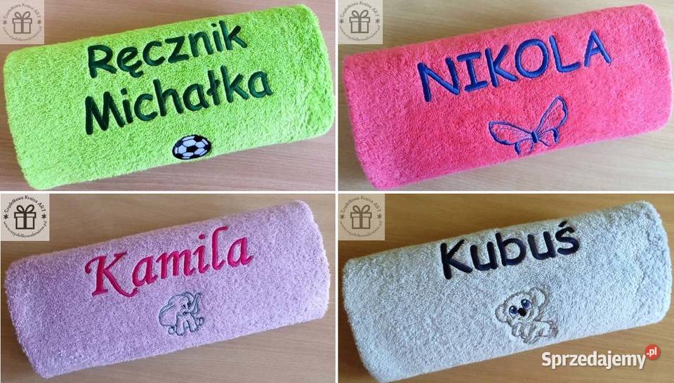 Prezent na Dzień Dziecka RĘCZNIK z napisem Toruń sprzedam