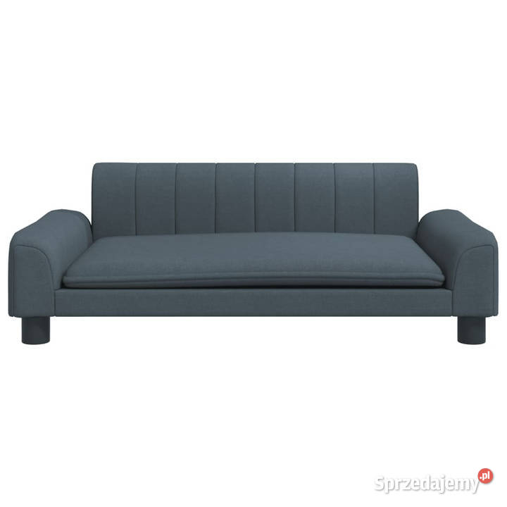 Sofa dzieci ciemnoszara 90x53x30 obita tkaniną