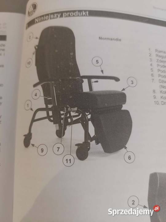 Fotel geriatryczny Normandie rozkładany nowy Poznań sprzedam