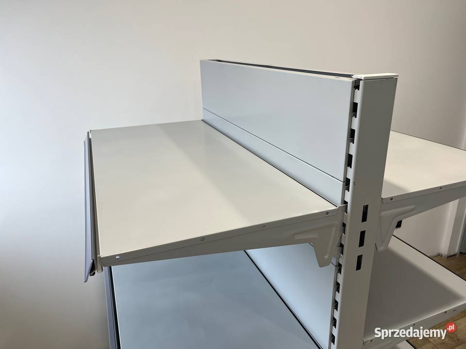 Regał środkowy sklepowy metalowy gondola szary Ostrołęka