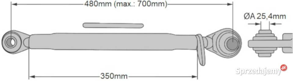 ŚRUBA RZYMSKA Łącznik Górny Centralny URSUS C330 Solec Kujawski