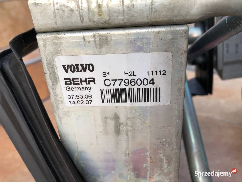 Nagrzewnica chłodnica Volvo S60 24T5 2007r Ogrzewanie, wentylacja i klimatyzacja