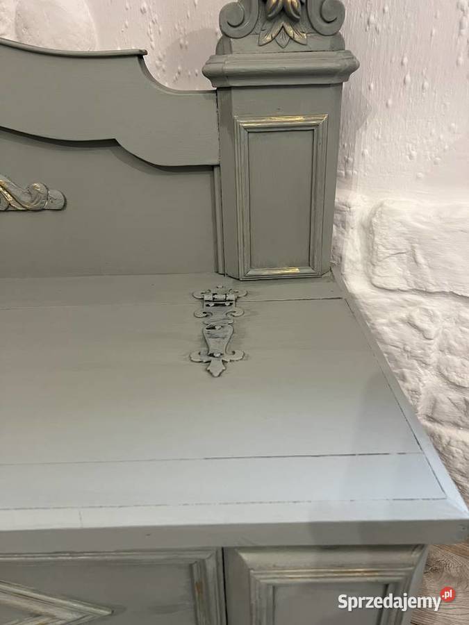 Stara drewniana ławka siedzisko prowansalski Żary