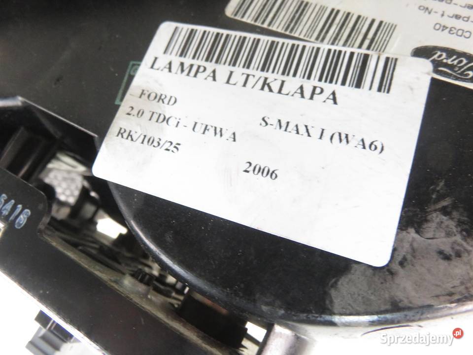 LAMPA LEWA TYLNA KLAPA FORD S I WA6 osobowe