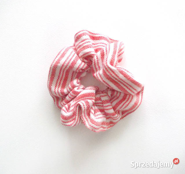 czerwona gumka do włosów bawełniane scrunchie w Bydgoszcz