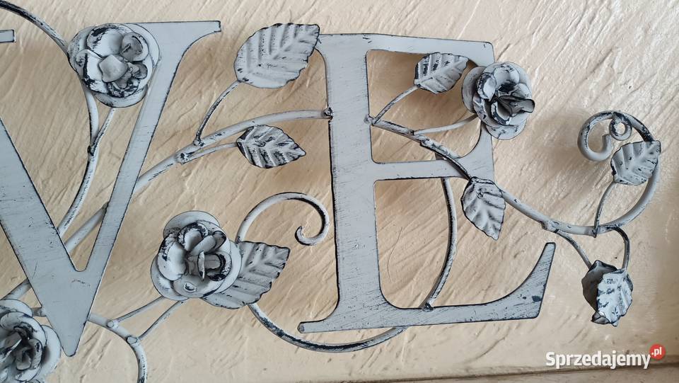 Metaloplastyka dekoracja na ścianę LOVE Pozostałe Zamość