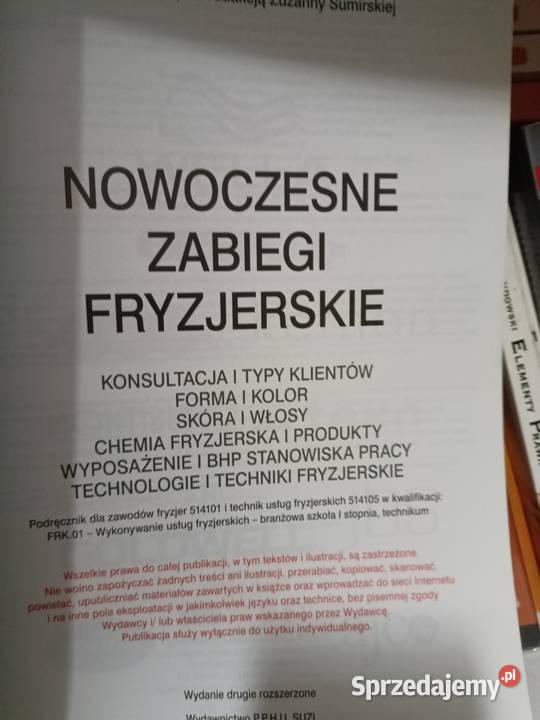 Nowoczesne zabiegi fryzjerskie książki Warszawa Rok wydania 2005
