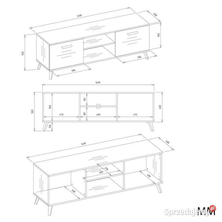 Szafka RTV OLYMPO 150 52cm opolskie
