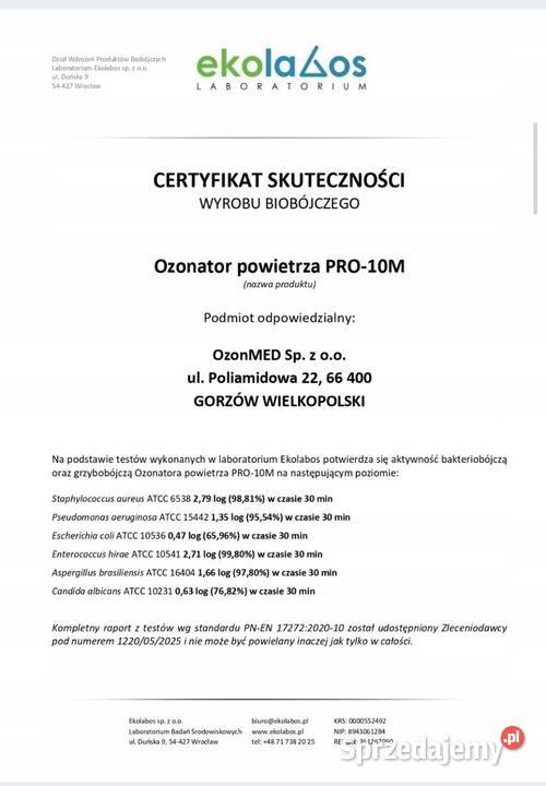 Ozonowanie odgrzybianie dezodoryzacja usuwanie Polkowice