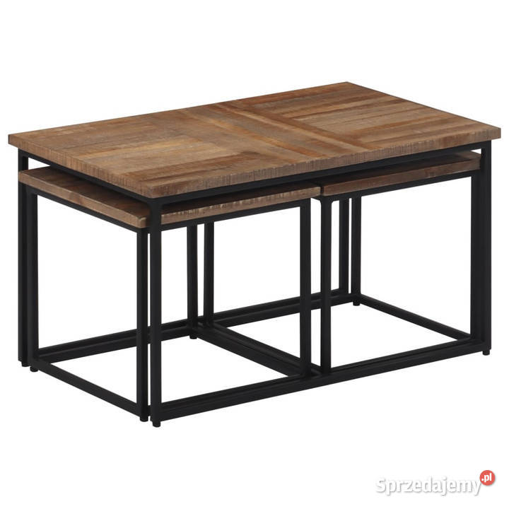 Stoliki kawowe wsuwane pod siebie 3 lite drewno