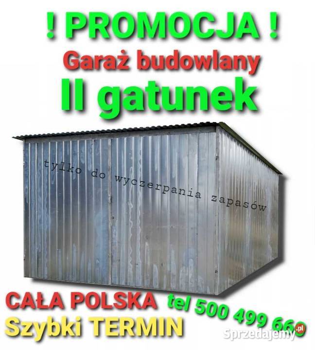 Garaż Blaszak II gat PROMOCJA Cała Polska Szybki dolnośląskie Oleśnica
