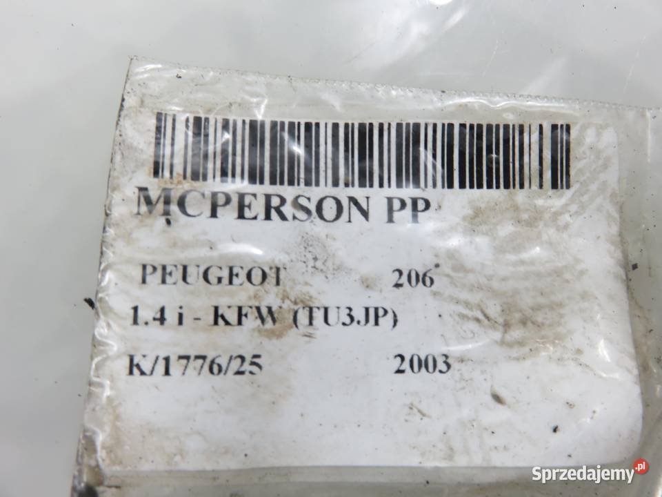 MCPERSON PRAWY PRZEDNI PEUGEOT 206 14 75 osobowe sprzedam