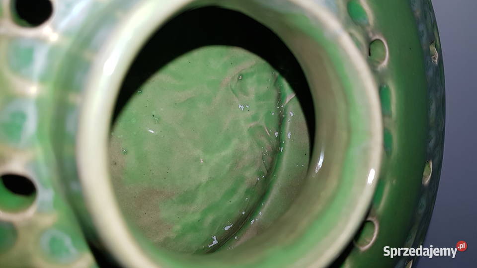 Fajansowa ikebana wazon Ogródek Włocławek fajans Porcelana i szkło Dąbrowa Górnicza sprzedam