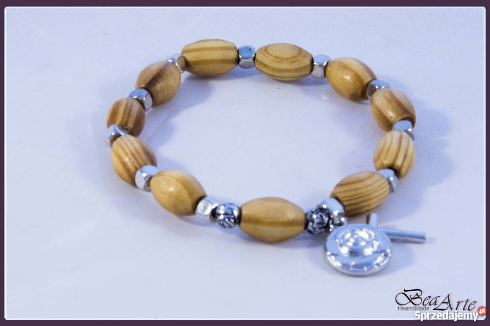 Różaniec dziesiątka bransoletka na gumce małopolskie Łysa Góra