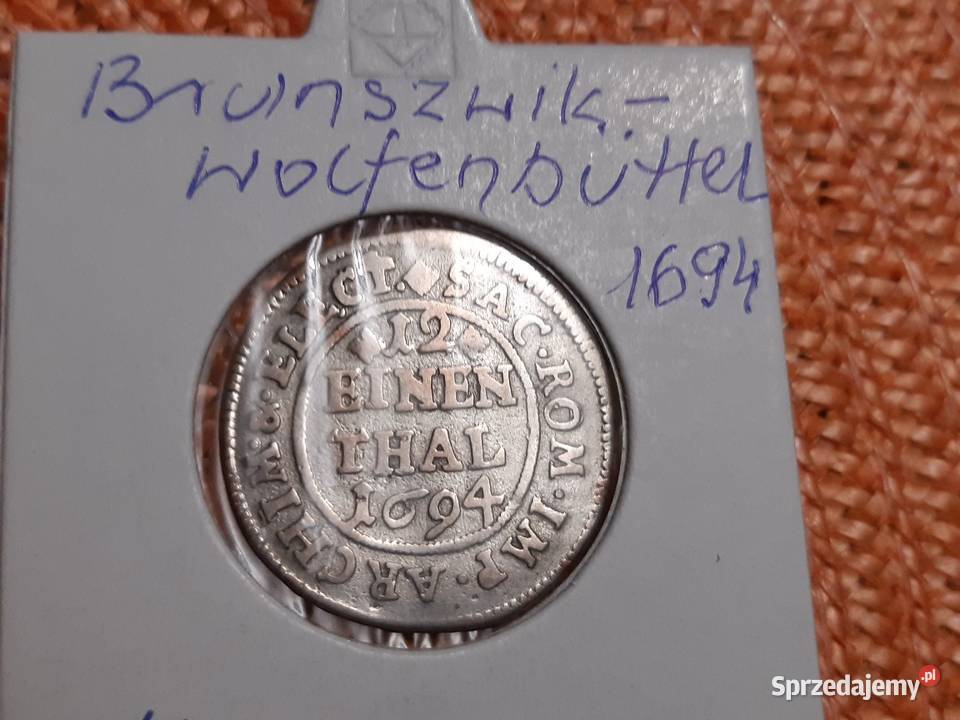 moneta niemiecka BrunszwikWolfenbuttel z 1694r Numizmatyka Antyki, Sztuka, Kolekcje
