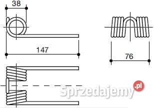 Palec podbieracza 009381581N Do maszyn uprawowych Kamionna