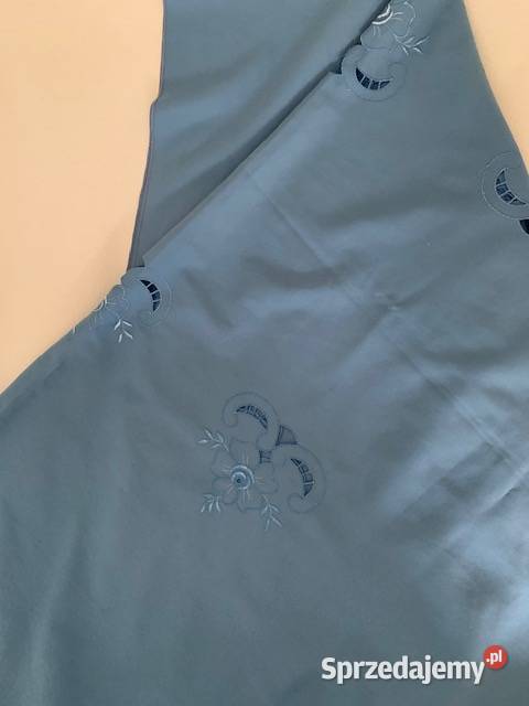 Obrus niebieski haftowany 178137 wiskoza odcienie błękitu Częstochowa