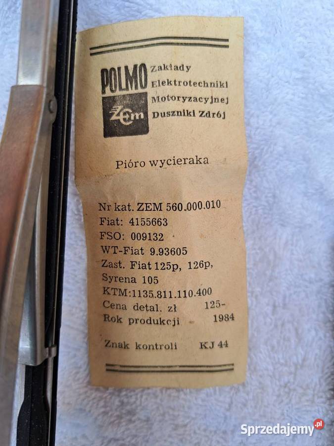 Wycieraczki pióra chrom oryginalne PRL Fiat 126p Plewiska