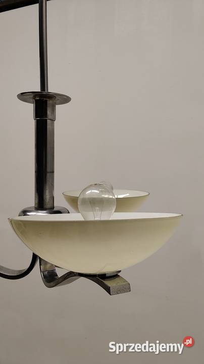 lampa sufitowa wisząca żyrandol art Deco lata 40