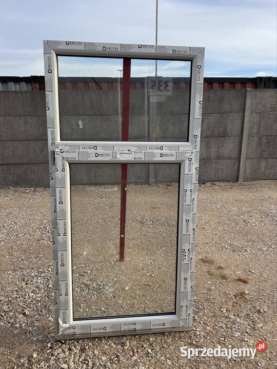 NOWE OKNO Fix Ru kolor jasny szary 940 x 1870 mm Pabianice