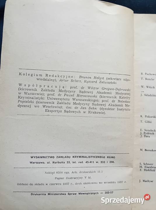 Problemy Kryminalistyki 8 111 czerwiec 1957 Antyki, Sztuka, Kolekcje wielkopolskie Koźminek