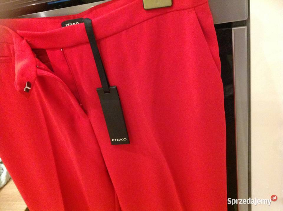 Eleganckie Spodnie Czerwone PINKO LXL Nowe lubuskie Nowa Sól sprzedam