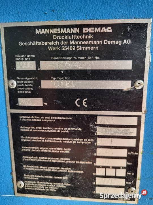 Sprężarka śrubowa kompresor Mannesmann Demag 10 Białogard